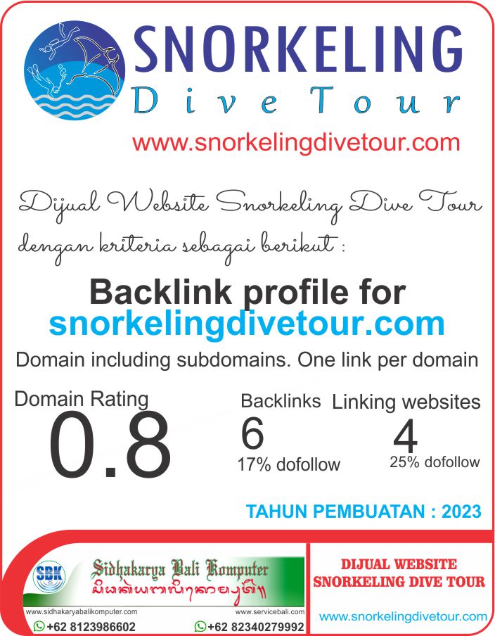 Dijual Situs Web Snorkeling SEO Friendly